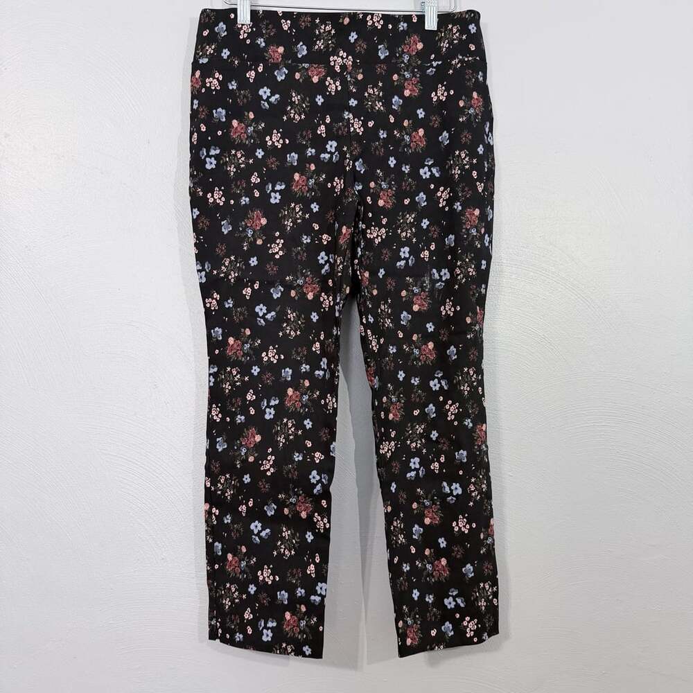 Jules & Leopold Crop Pants Size L/G Black Floral